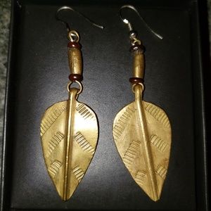 Metal leaf earings